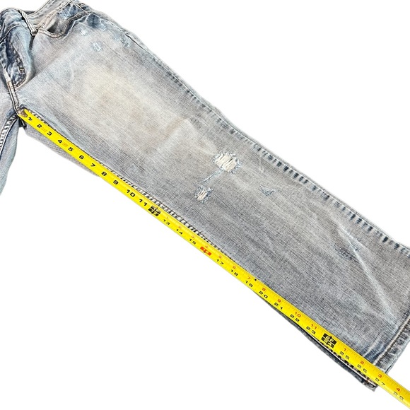 American Eagle Pale Wash Denim Jeans Hipster Jeans Size 12 - Picture 5 of 11